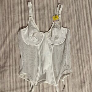 Vintage White Bustier Top